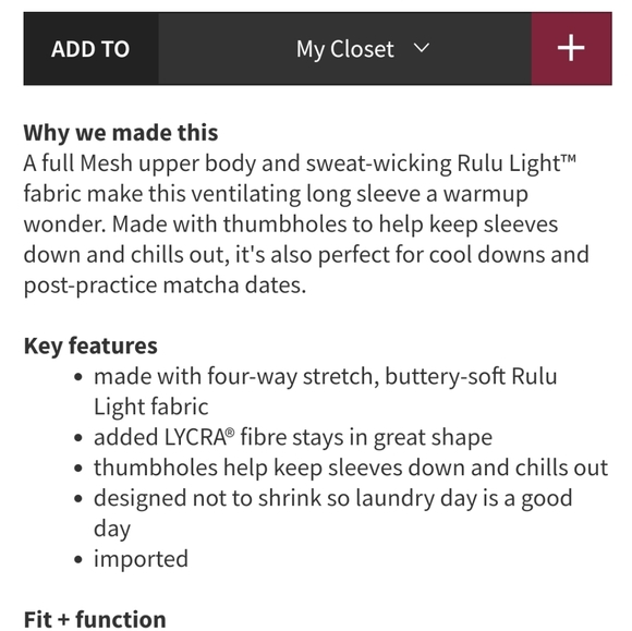 Lululemon just breathe long sleeve - Picture 5 of 11